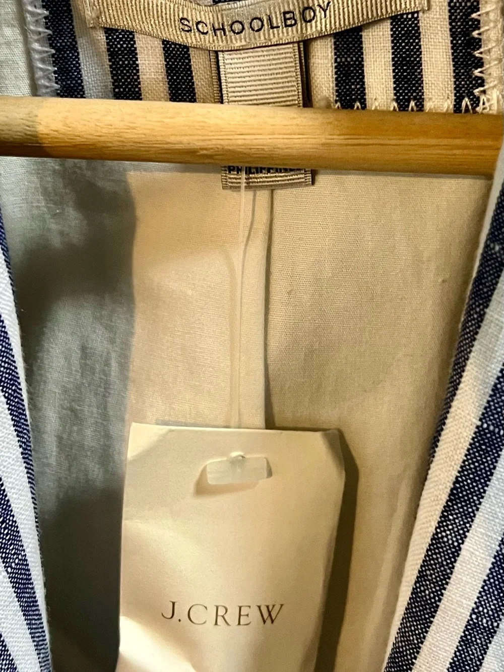 J. Crew Striped Navy and White
